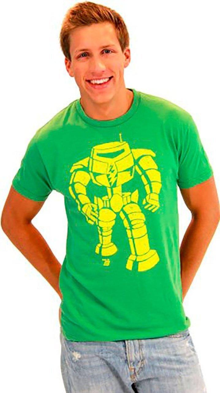 Man-Bot Vintage Graphic Green Adult T-shirt-tvso