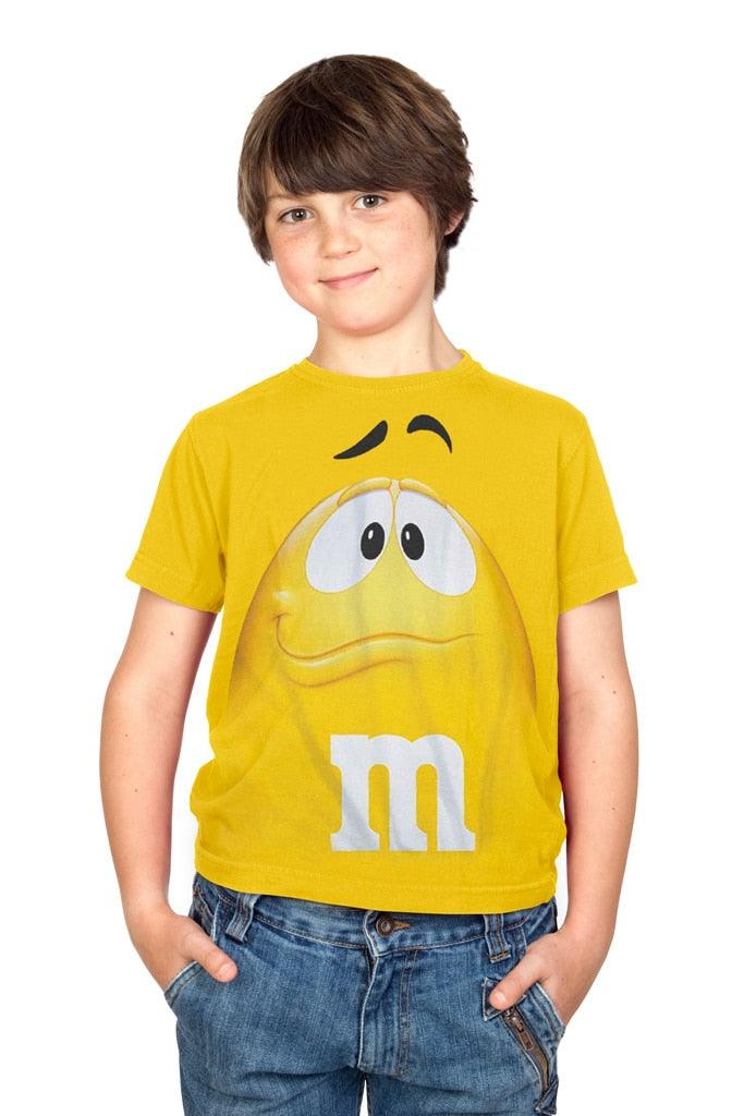 Vintage M & M's Yellow M&M Yellow Graphic Short Sleeve T-shirt Youth Size L