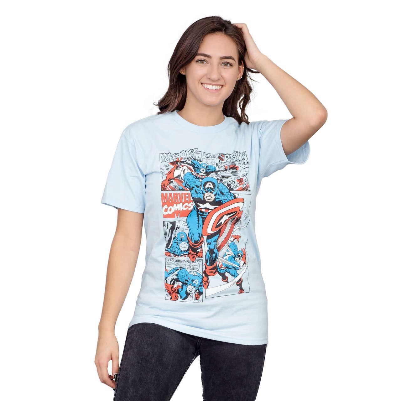 Marvel Comics Captain America Comic T-Shirt-tvso