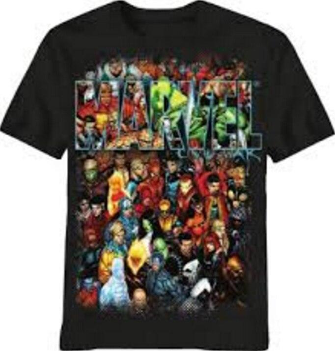 Marvel Group Shot Superheros T-shirt-tvso