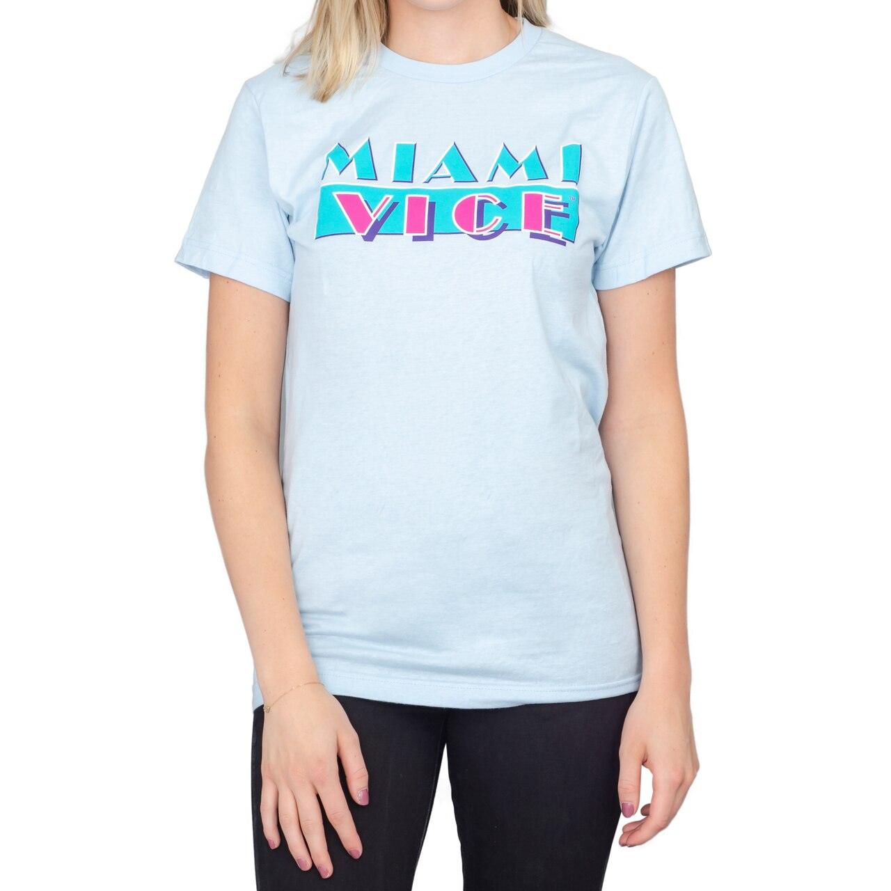 Miami Vice Light Blue Logo T-shirt-tvso