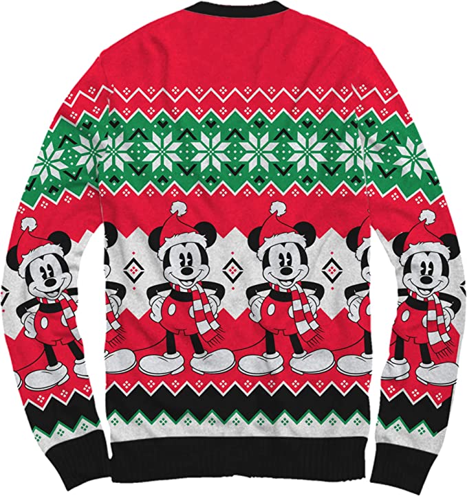 Mickey Mouse Santa Hat Cardigan Ugly Christmas Sweater - TVStoreOnline