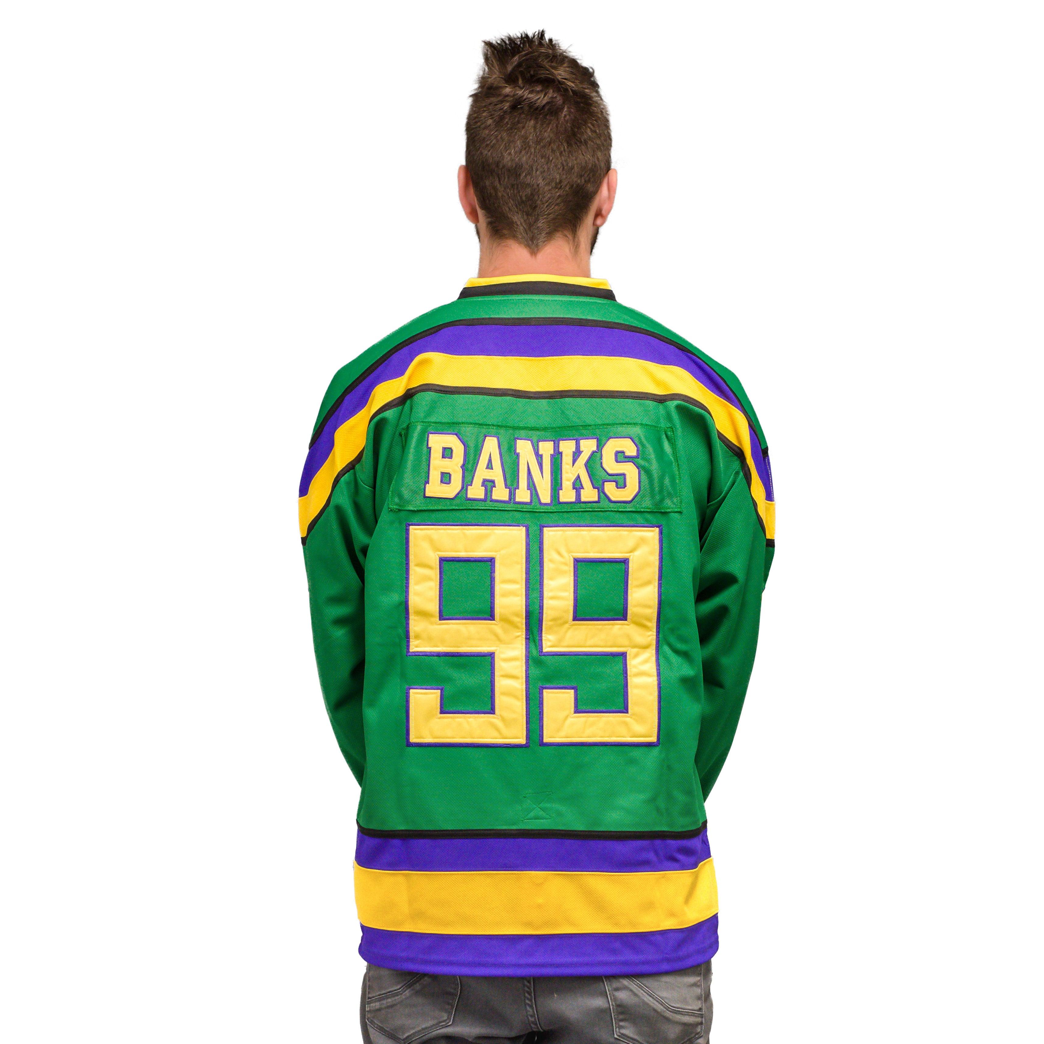 Les Averman 4 Ducks Hockey Jersey Embroidered Costume Mighty Movie