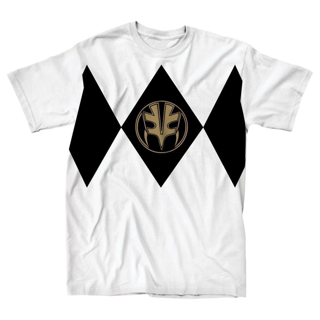 Mighty Morphin Power Rangers White Ranger T-Shirt-tvso