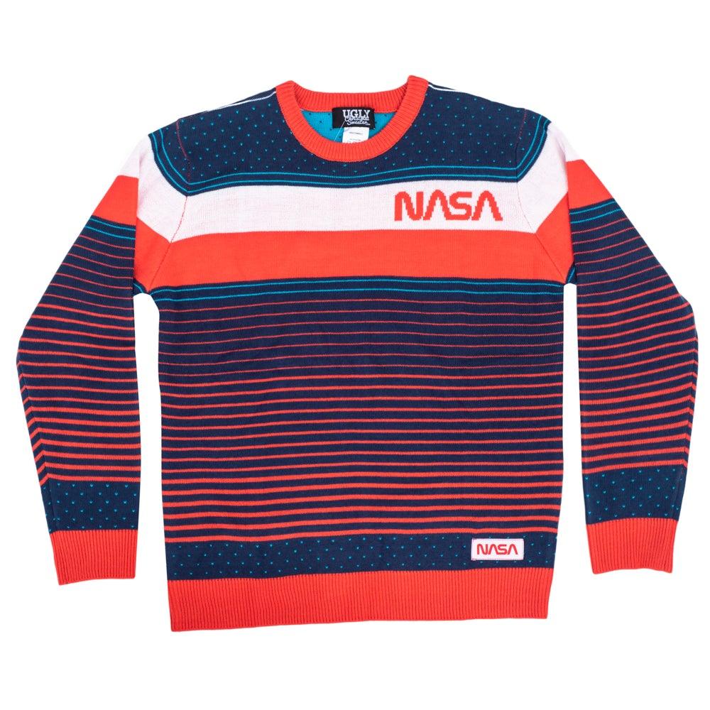 NASA Space Adventure 1980s Style Adult Unisex Ugly Christmas Sweater - TVStoreOnline