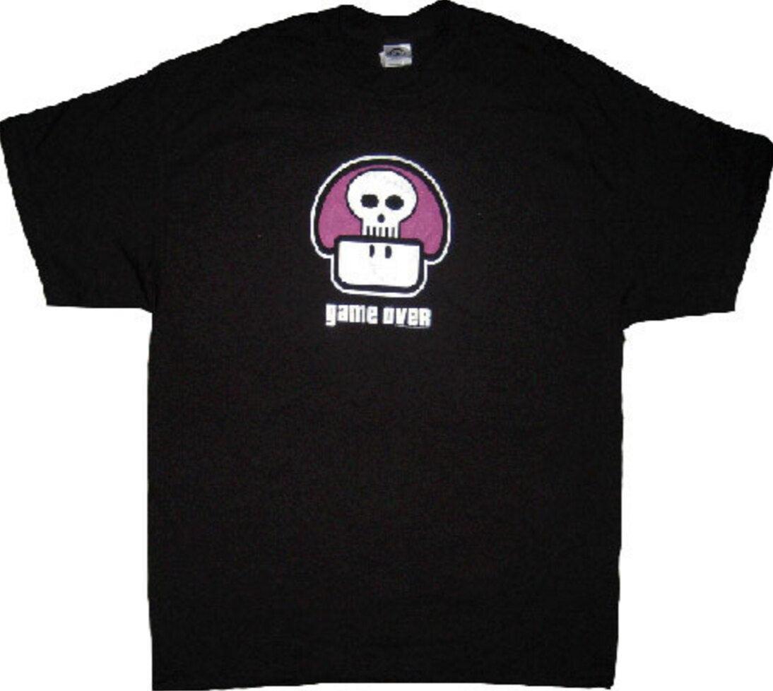 Nintendo Game Over Purple Poison Mushroom T-shirt-tvso