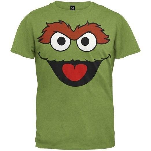 Oscar the Grouch Face Toddlers T-shirt-tvso