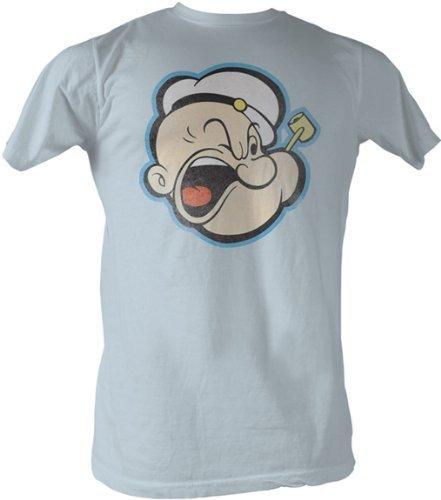 Popeye The Sailorman Head Color Distressed T-shirt-tvso