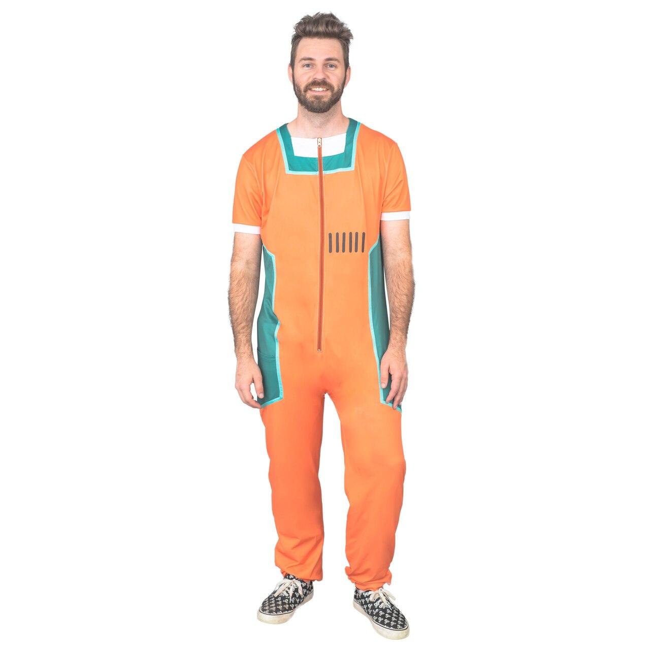Prison Rick Halloween Costume Zip Up Pajamas Jumpsuit
