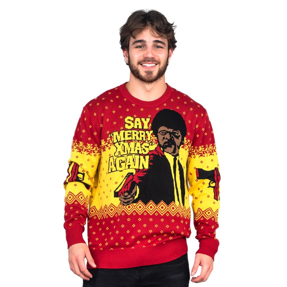 Pulp Fiction Merry Xmas Again Sweater - TVStoreOnline