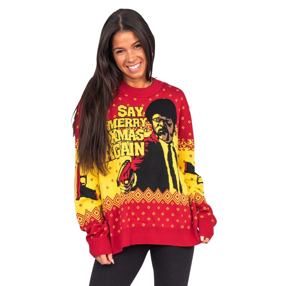 Pulp Fiction Merry Xmas Again Sweater - TVStoreOnline
