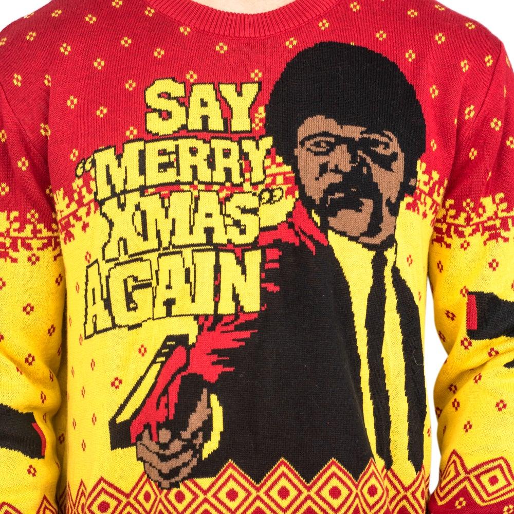 Pulp Fiction Merry Xmas Again Sweater - TVStoreOnline