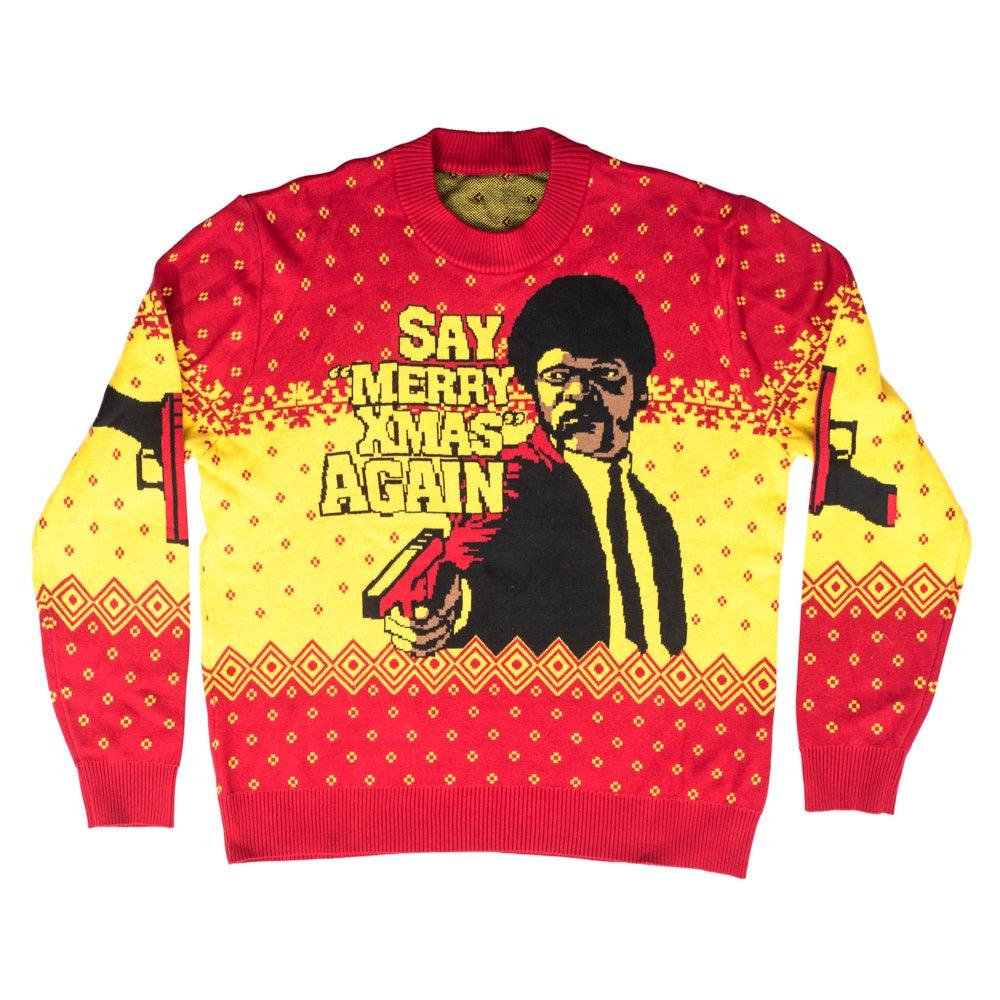 Pulp Fiction Merry Xmas Again Sweater - TVStoreOnline