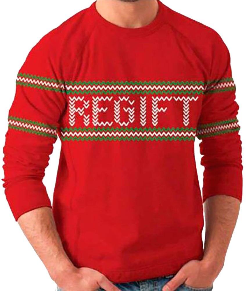 Regift Holiday Present Tacky Ugly Christmas Xmas Sweater-tvso