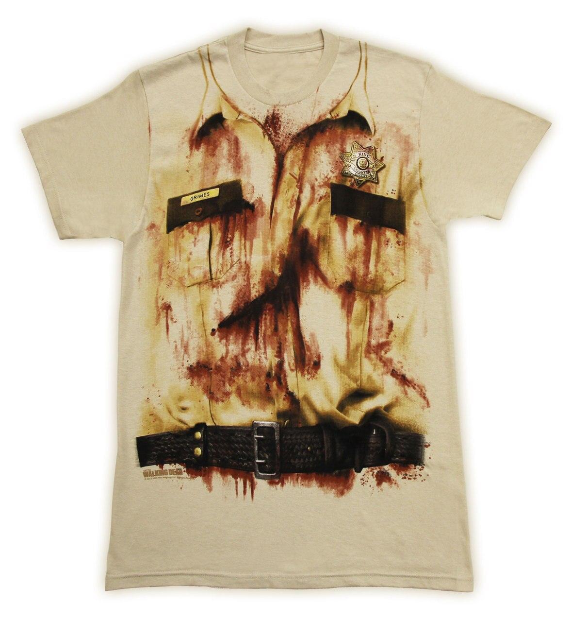 Rick Grimes Costume T-Shirt-tvso