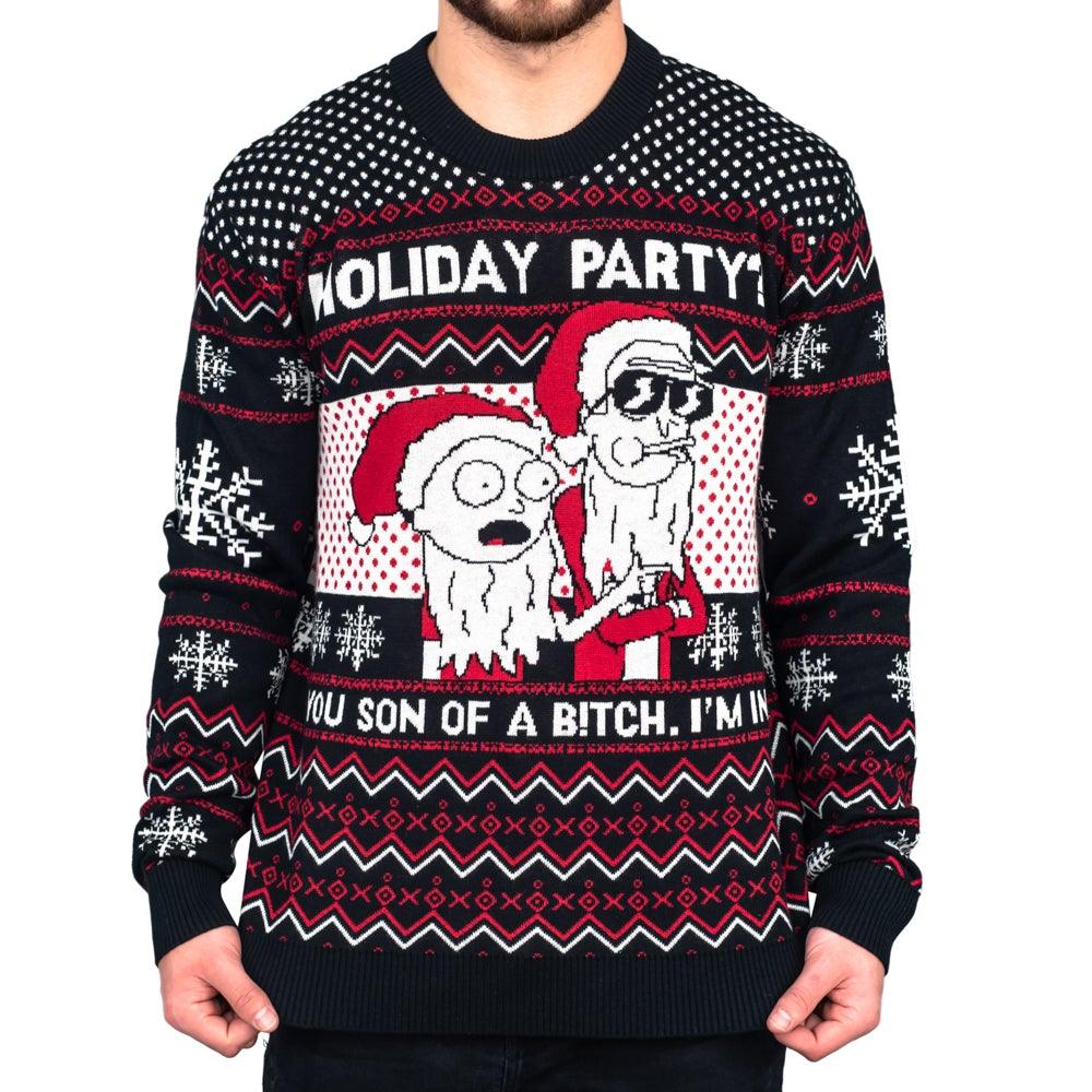 Rick & Morty Son of a B Holiday Sweater - TVStoreOnline