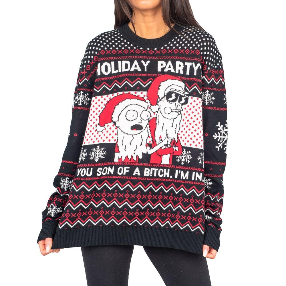 Rick & Morty Son of a B Holiday Sweater - TVStoreOnline