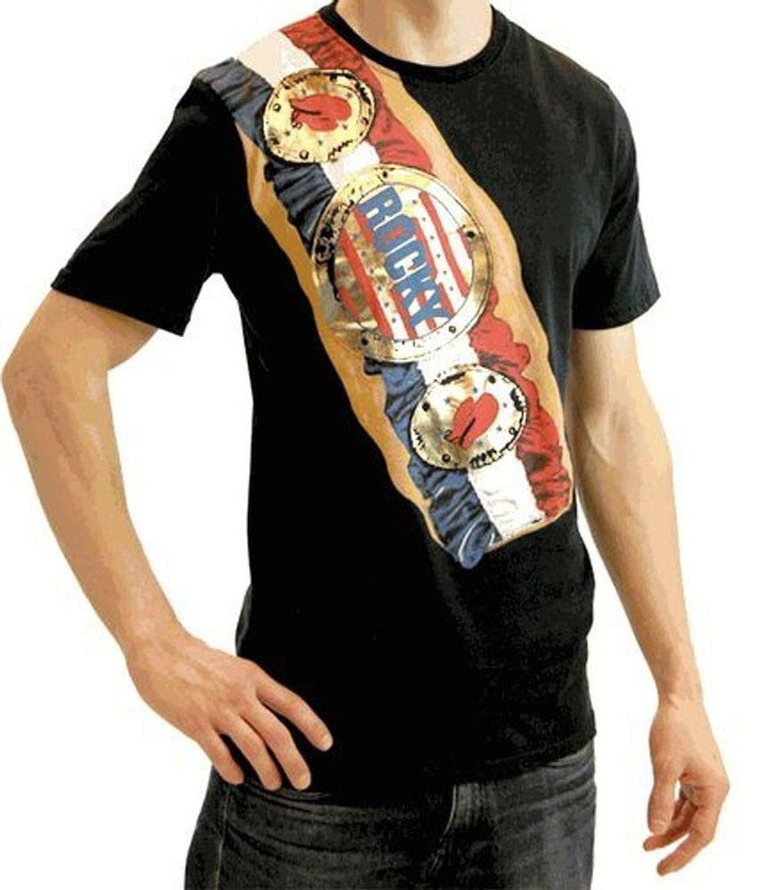 Rocky Balboa Championship Belt on Shoulder T-shirt-tvso