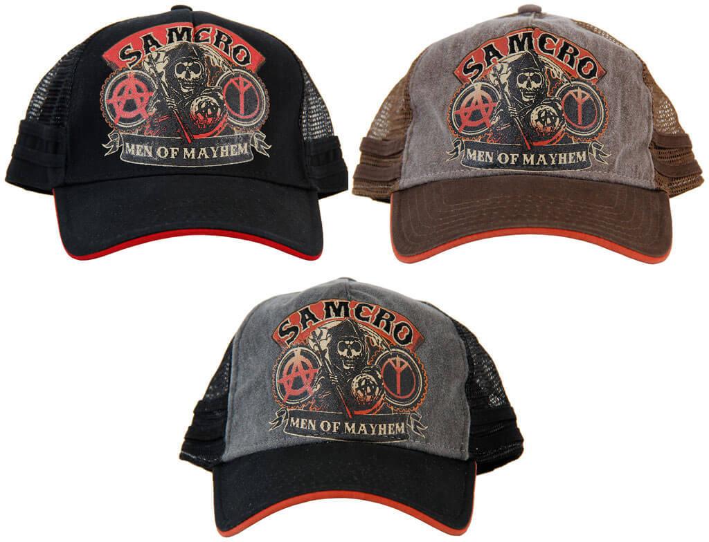 SAMCRO Men of Mayhem Adjustable Trucker Hat-tvso
