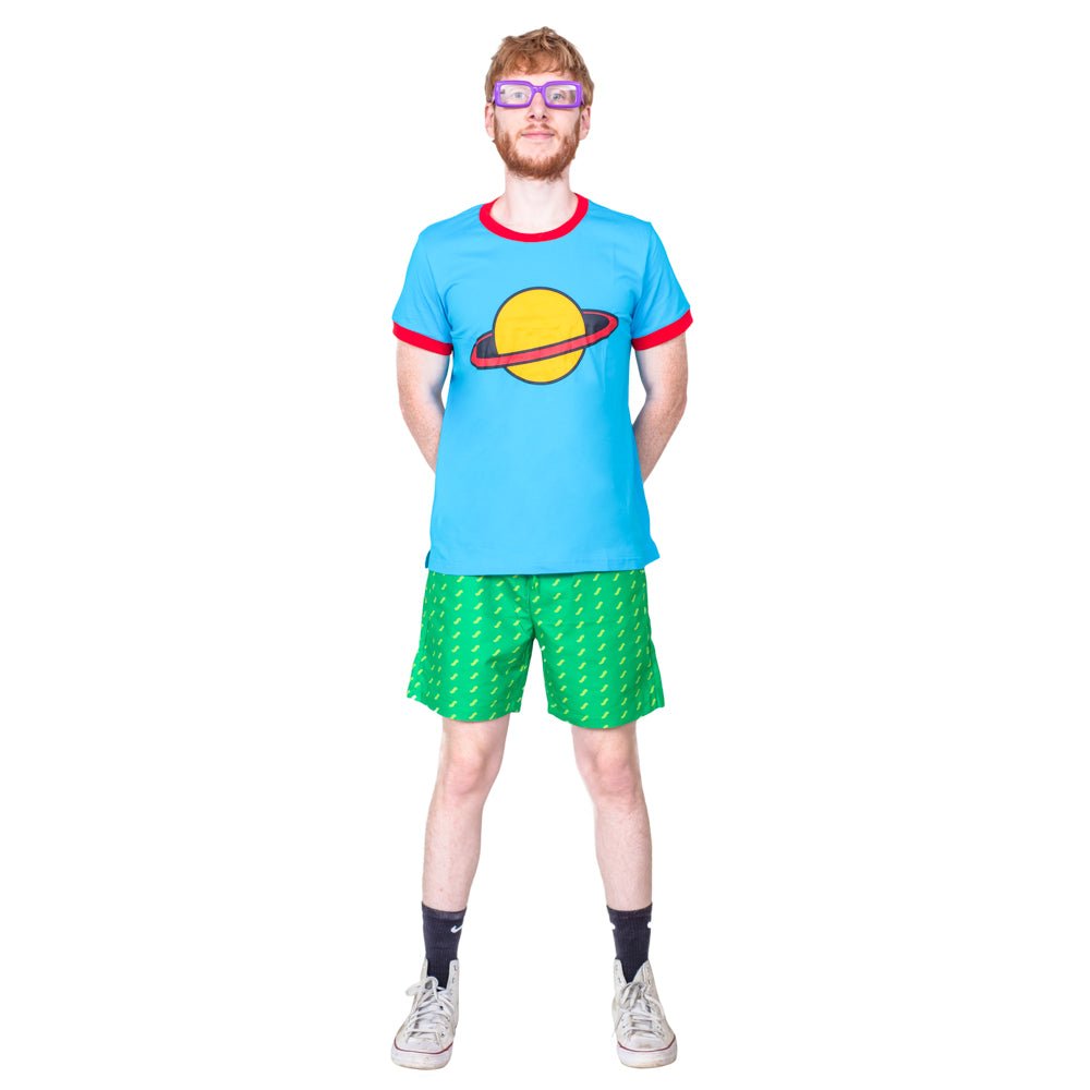 Saturn Baby Cartoon Halloween Costume Shirt Glasses and Shorts Chuckie Complete Cosplay - TVStoreOnline