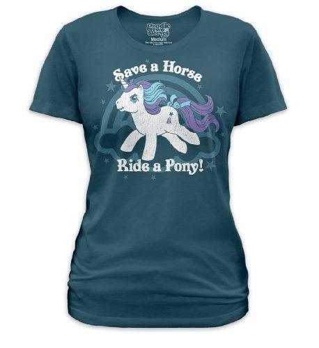 Save A Horse Ride A Pony Juniors Azure T-shirt-tvso
