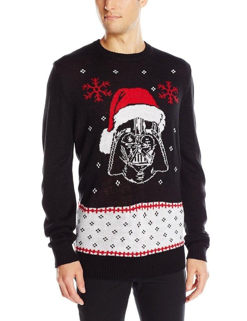 Sci-Fi Movie Star Wars Vader Claus Ugly Christmas Sweater-tvso