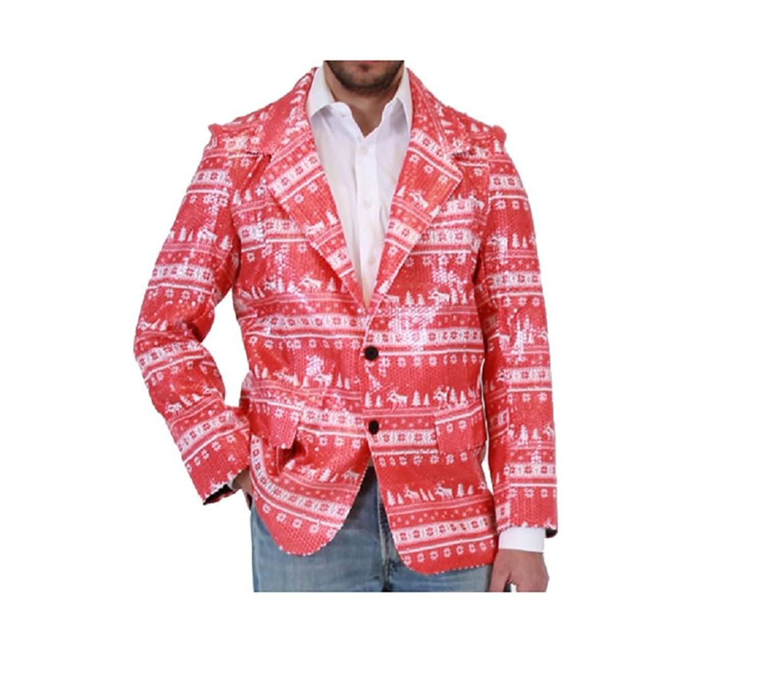 Sequin Humping Reindeer Ugly Christmas Suit Jacket - TVStoreOnline
