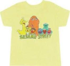 Sesame Street Group Yellow T-shirt-tvso