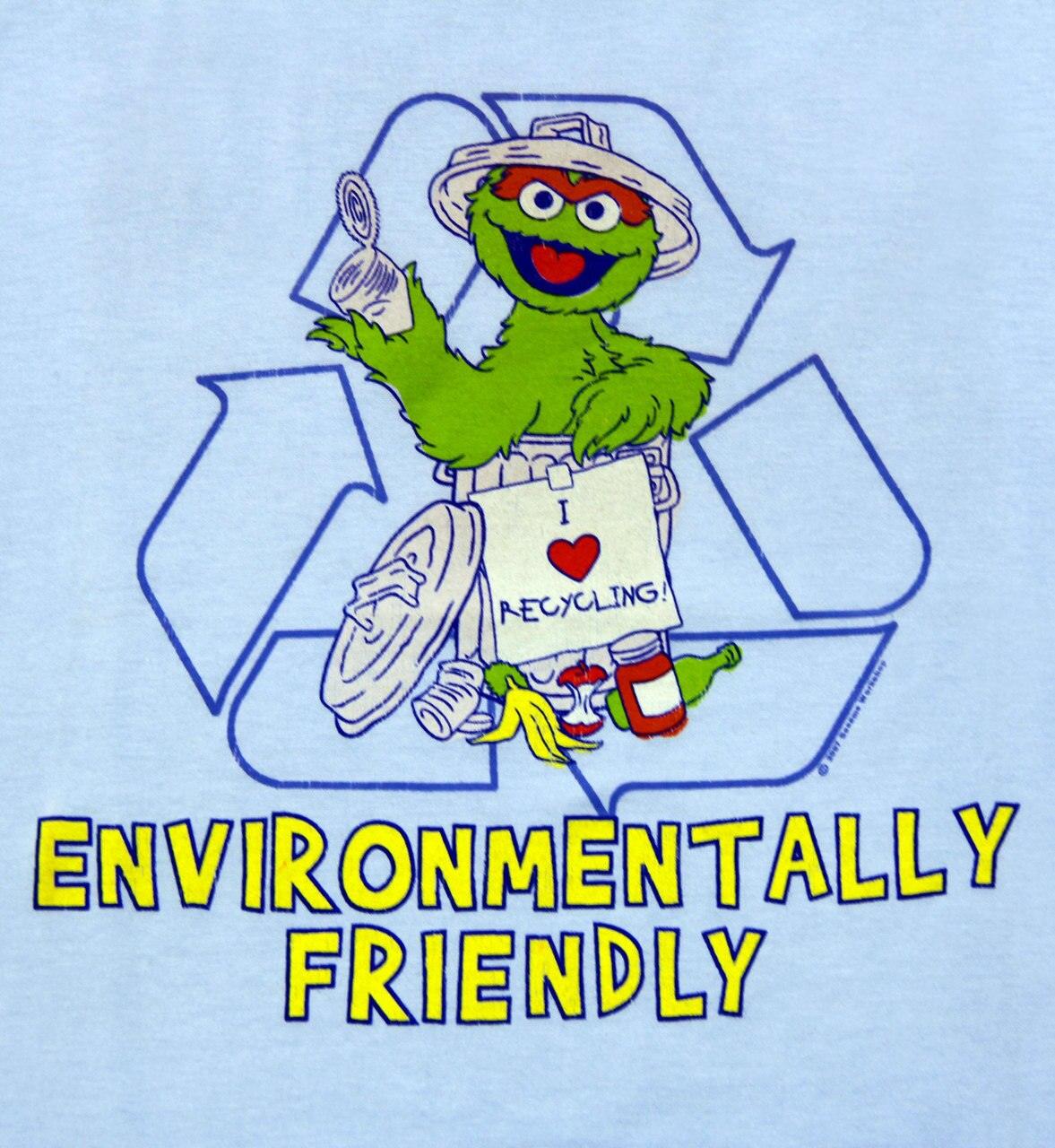 Sesame Street Oscar the Grouch "Environmentally Friendly" T-shirt-tvso