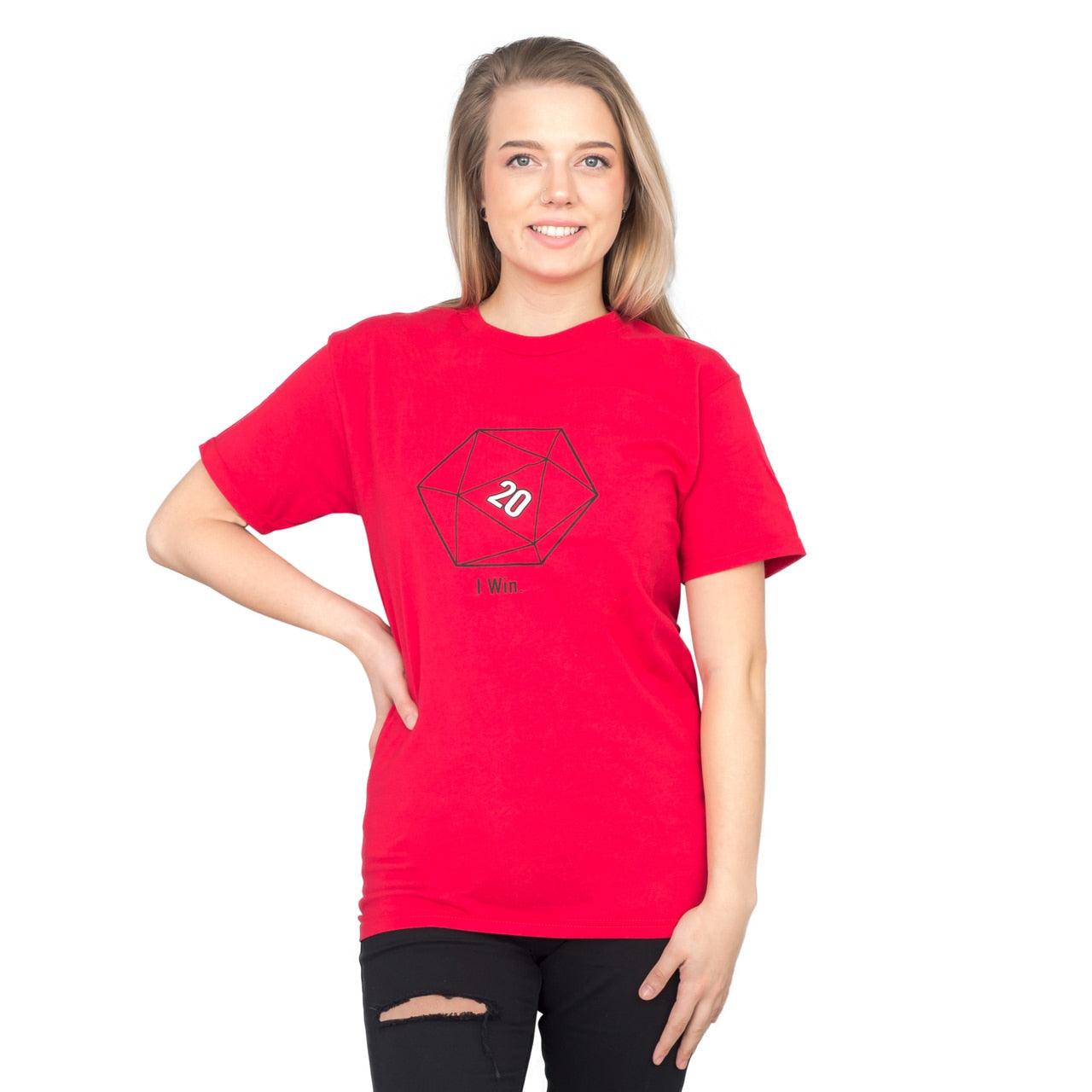 Sheldon Cooper 20 Sided Dice D20 Adult Red T-shirt-tvso