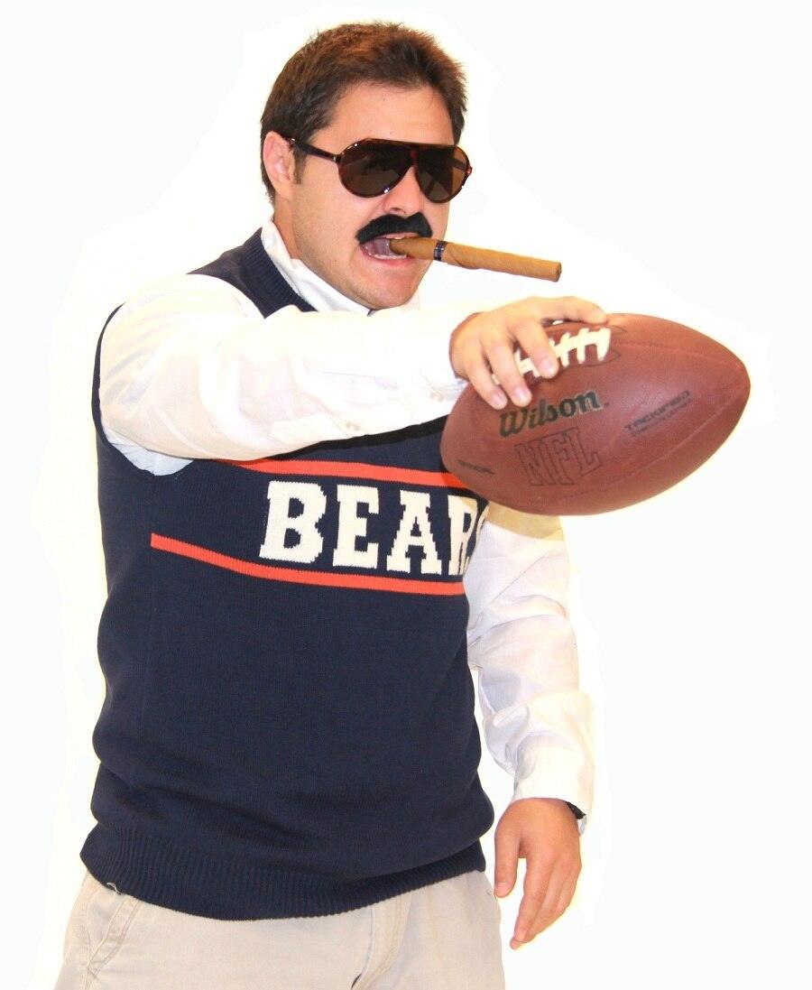 SNL Da Bears Mike Ditka Chicago Bears Sweater Vest-tvso
