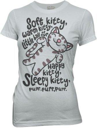 Soft Kitty Warm Kitty Juniors T-Shirt-tvso