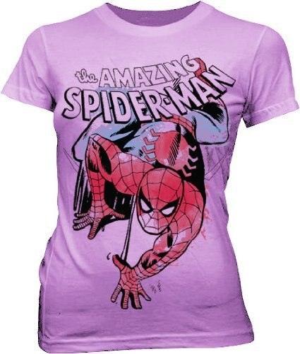 Spider-Man Climb Juniors Lilac T-shirt-tvso