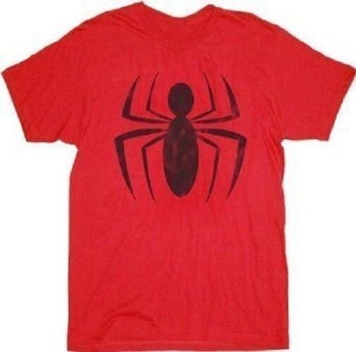 Spider-Man Ink Red Spider Distressed Logo T-shirt-tvso