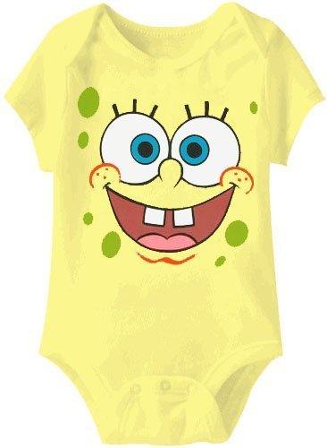 SpongeBob SquarePants Face Light Yellow Baby Romper-tvso