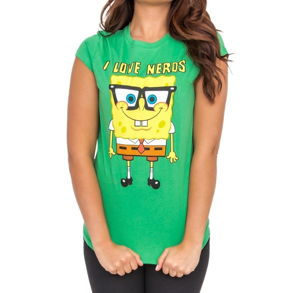 Spongebob Squarepants I Love Nerds T-shirt-tvso