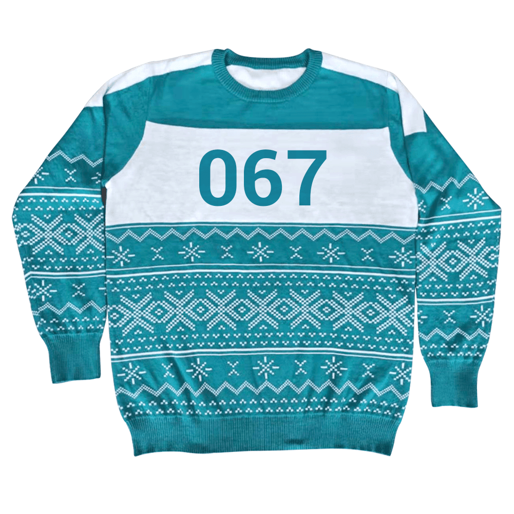 Squid Character Merry Squid-Mas Game Ugly Christmas Sweater - TVStoreOnline