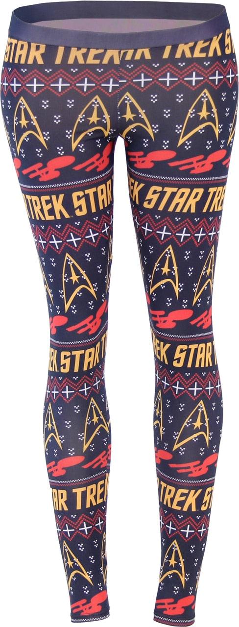 Star Trek Command Ugly Christmas Pattern Leggings-tvso