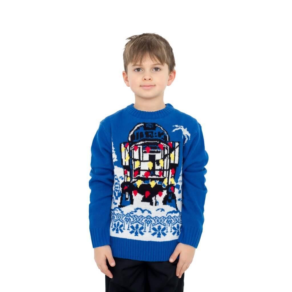 Star Wars Decorated R2D2 Youth Ugly Christmas Xmas Sweater-tvso