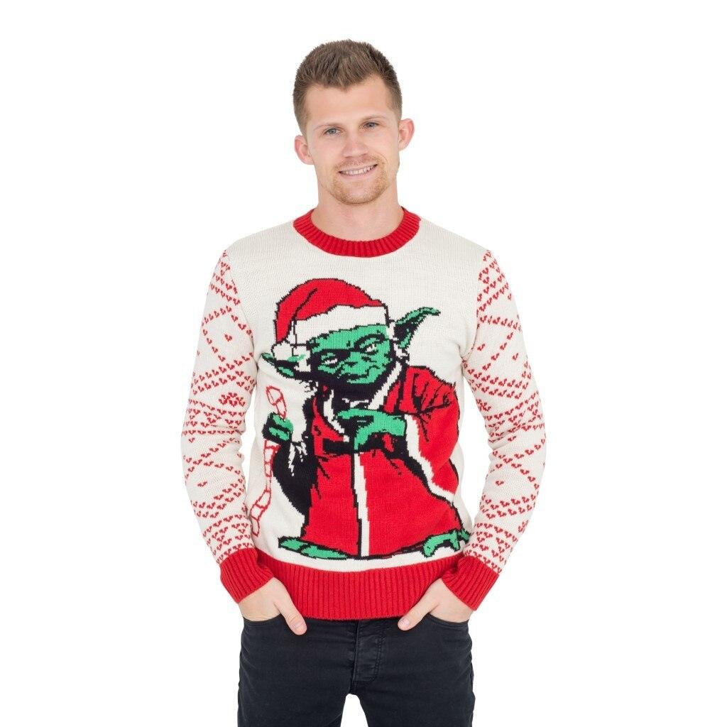 Star Wars Jedi Yoda Dressed As Santa Ugly Christmas Sweater-tvso