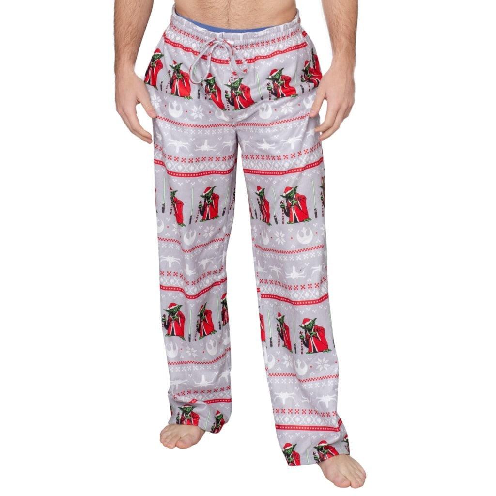 Star Wars Yoda Logo Christmas Adult Unisex Pajama Lounge Pants - TVStoreOnline