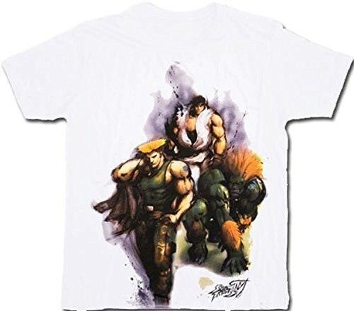 Street Fighter IV Airbrushed White T-shirt-tvso