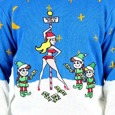 Stripper Pole Ugly Christmas Sweater