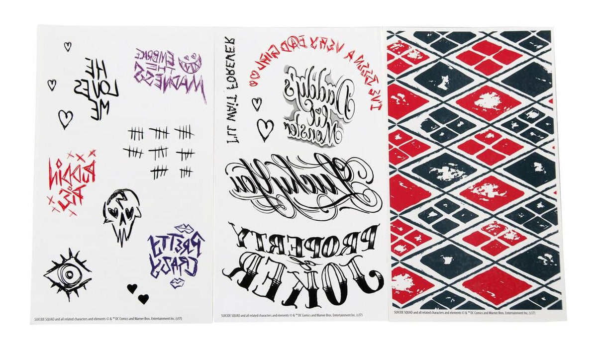 Suicide Squad Harley Quinn Water Transfer Body Tattoos - TVStoreOnline