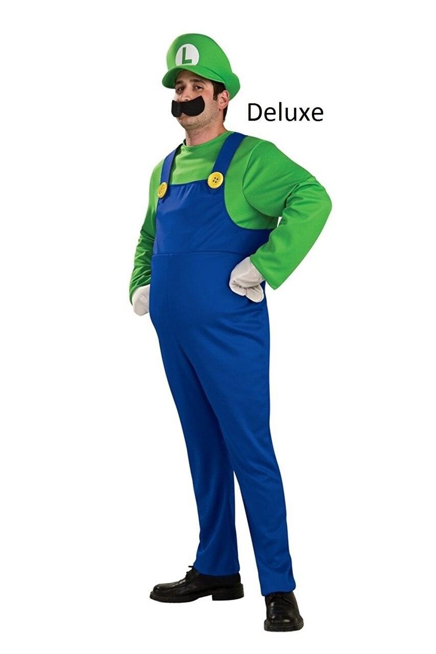 Super Mario Bros Adult Luigi Costume-tvso