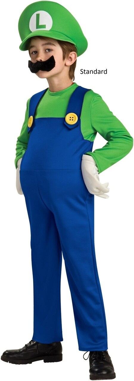 Super Mario Bros Youth Luigi Costume-tvso