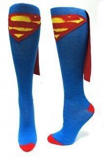 Superhero Womens Knee High Superman Cape Sock-tvso
