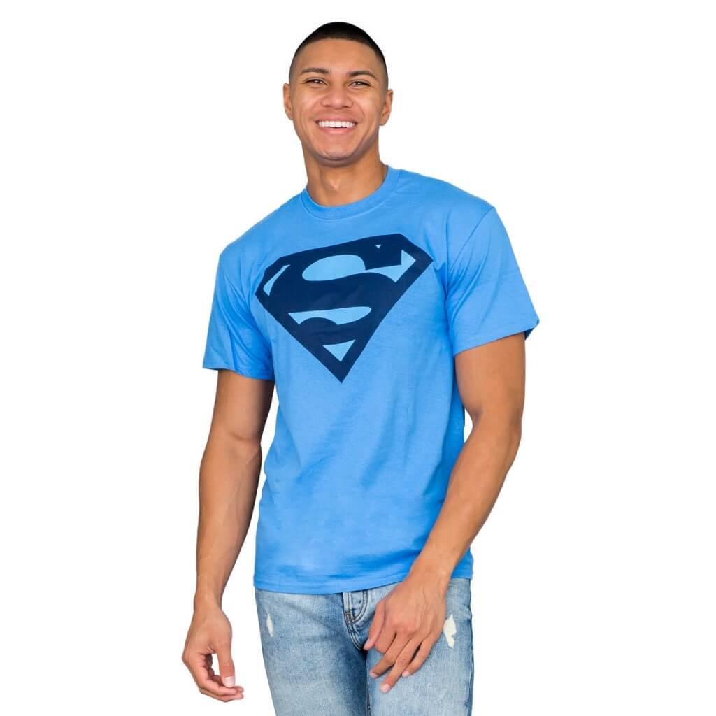 Superman Navy Shield Logo T-shirt-tvso
