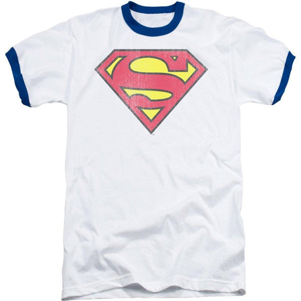udtryk Portal Ikke moderigtigt Superman Retro Logo White With Blue Ringers T-shirt - Superman - | TV Store  Online