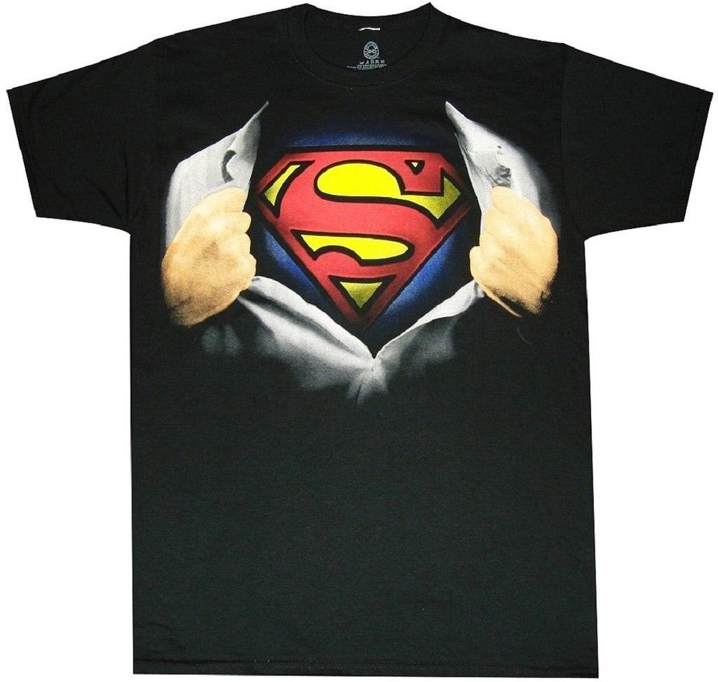 Superman Ripping Open Shirt T-Shirt-tvso